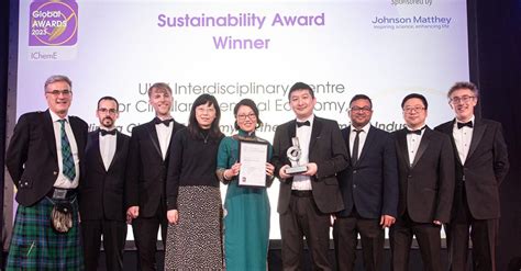 The National Interdisciplinary Centre for Circular Chemical Economy receives the IChemE 2023 Global Award in Sustainability
